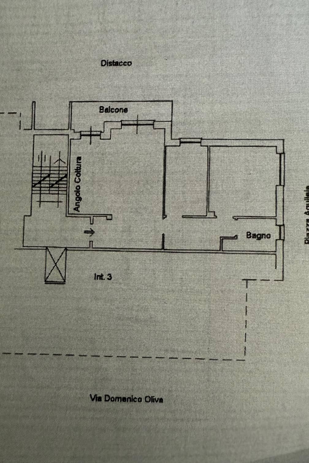 Trilocale via Domenico Oliva, Genova (zona Sestri Ponente) - planimetria 1