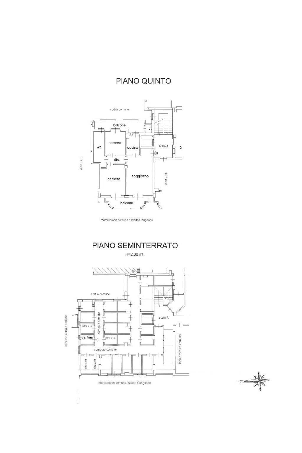 Quadrilocale strada Carignano, Moncalieri - planimetria 1