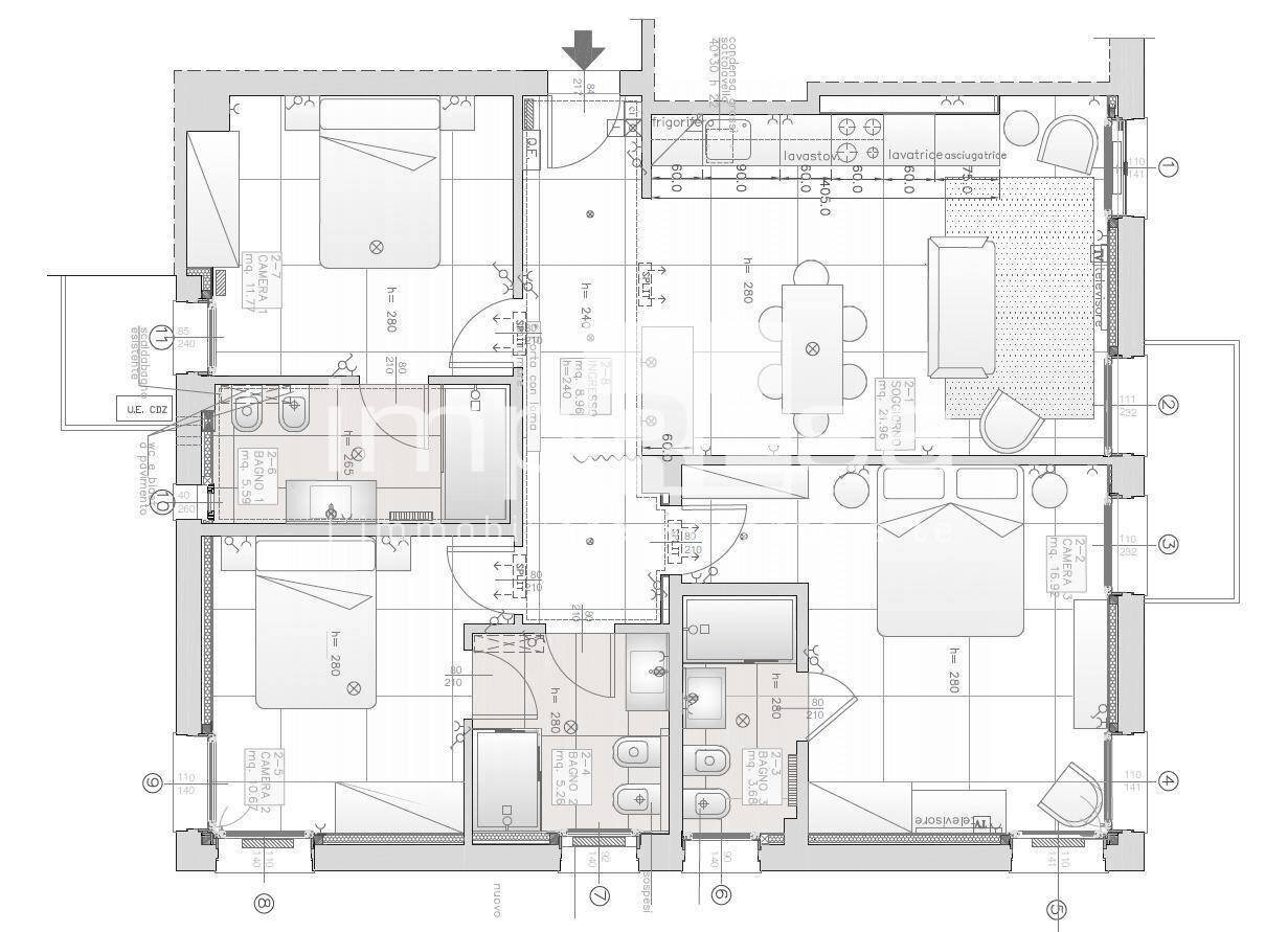 Foto 43 - Appartamento Piazza Giustinian Recanati
 
1, Treviso - planimetria 1