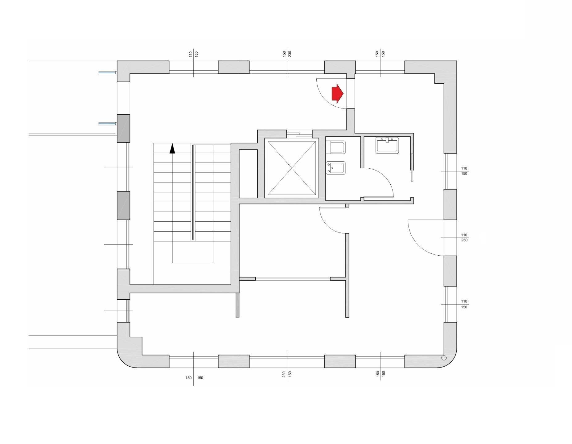 Ufficio viale Palmiro Togliatti, 27, Bologna (zona Borgo Panigale) - planimetria 1