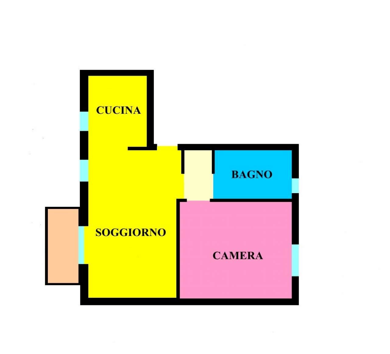 201 - Two-room apartment via Barni, Dovera - floor plans 1