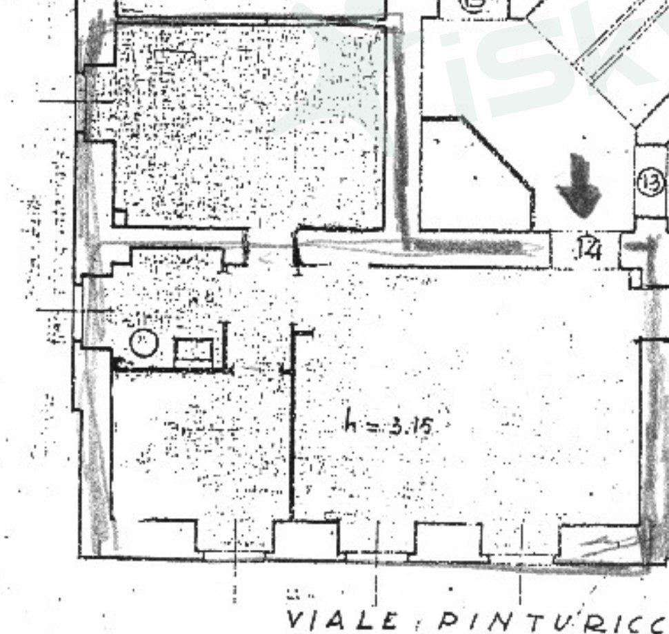 Three-room apartment piazza Antonio Mancini, 4, Roma - floor plans 1