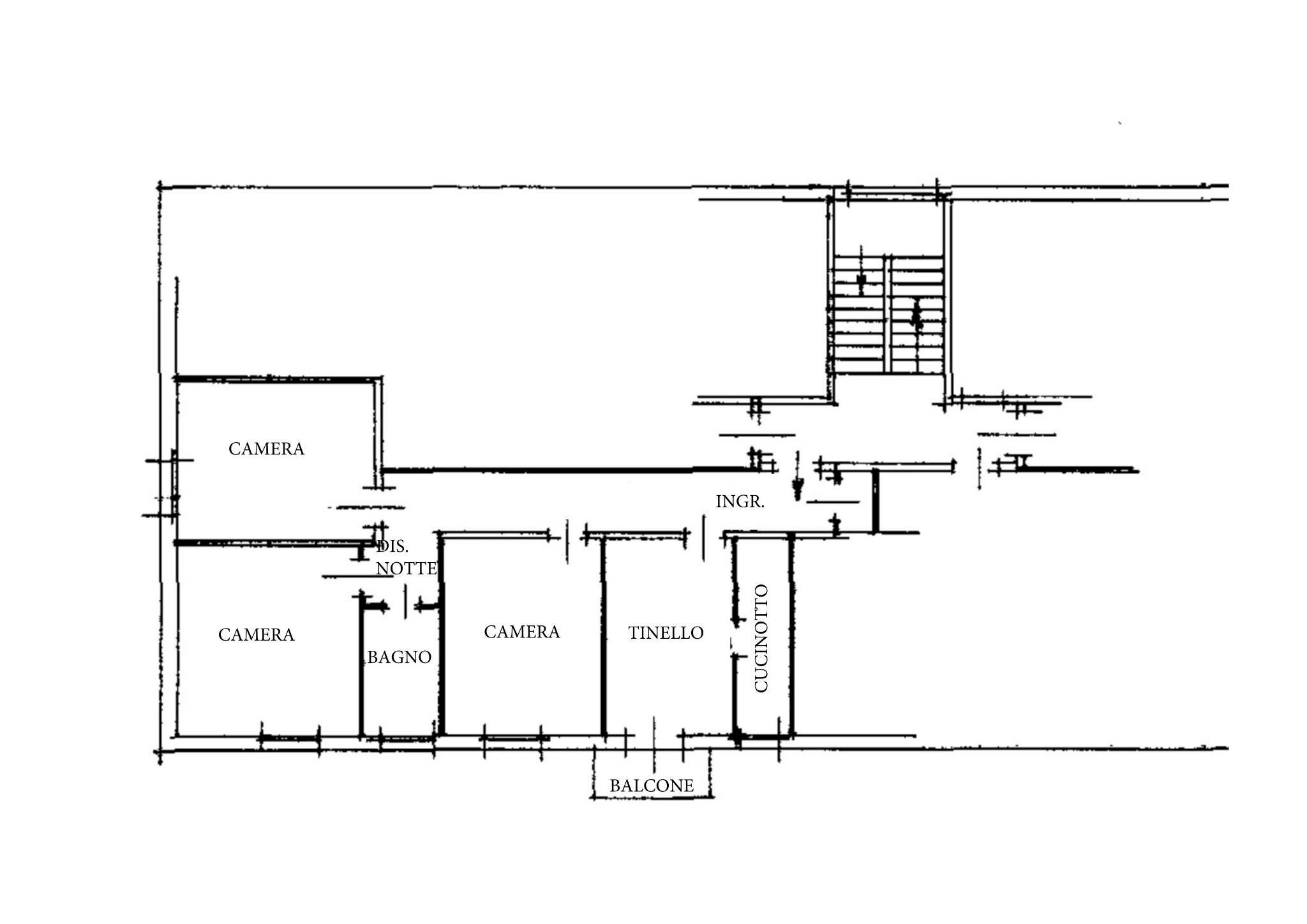 Four-room apartment via Claudio Treves, Bologna (neighborhood Costa Saragozza) - floor plans 1