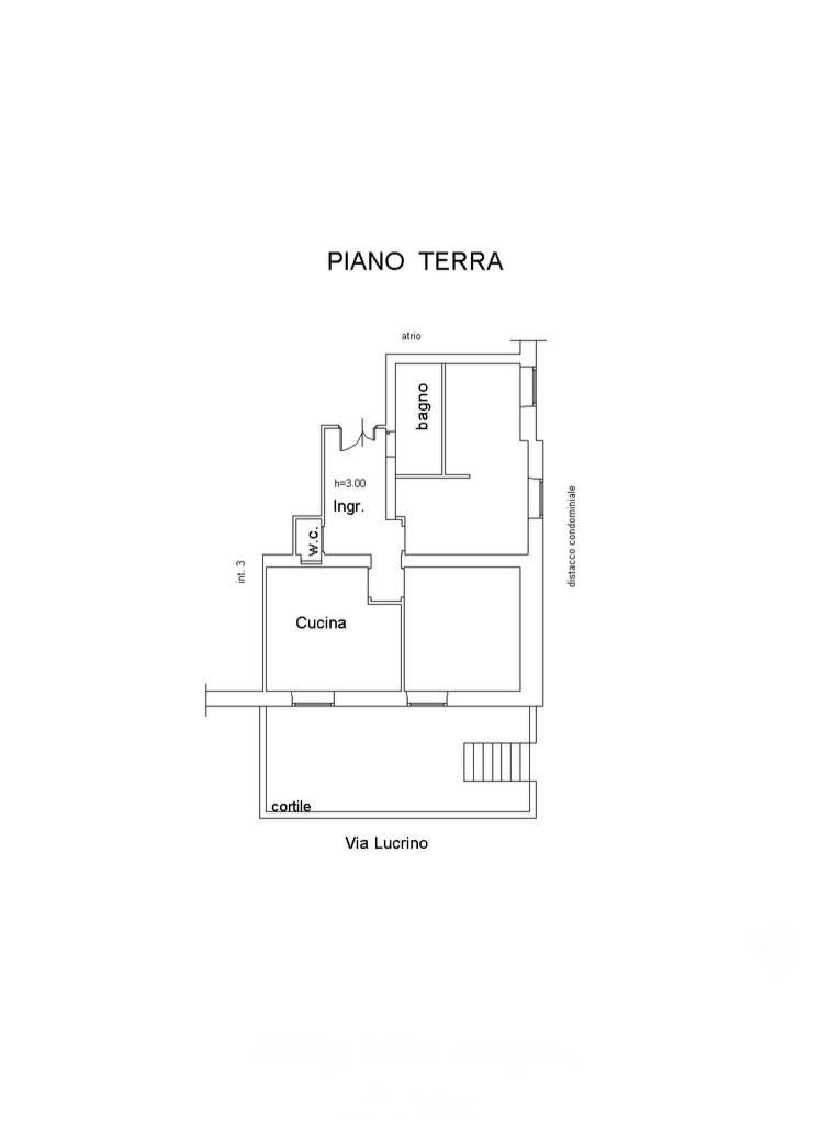 Trilocale via Lucrino, 10, Roma - planimetria 1