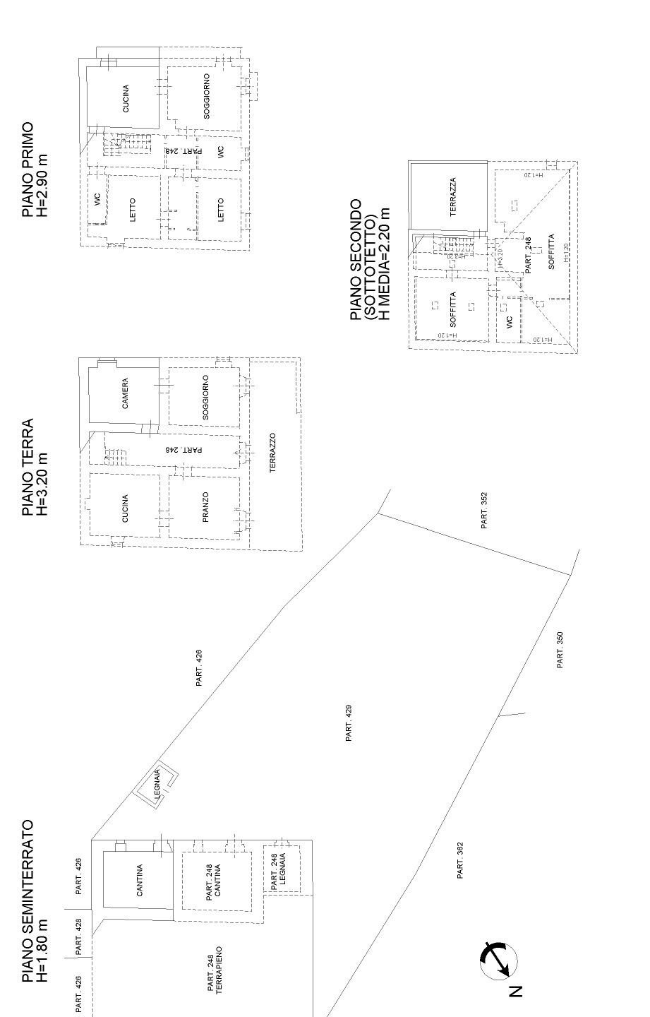 Rustico Rione Medichetta, Rivello - planimetria 1