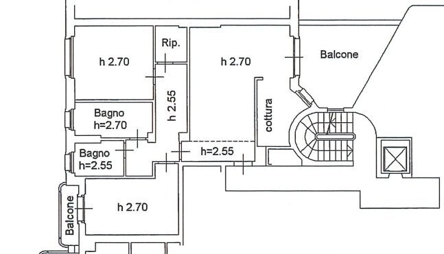 PLANIMETRIA.jpg - Three-room apartment Via Creta 72, Brescia - floor plans 1