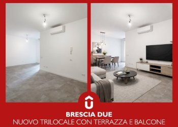 VISTA ZONA GIORNO - Trilocale Via Creta 72, Brescia - foto 1