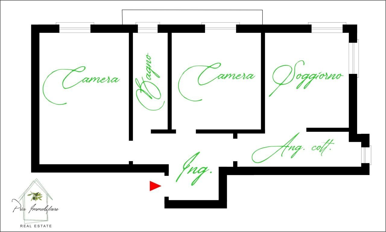 PLAN TORRE MENEGOTTO RONCAGLIOLO 2.jpg - Three-room apartment Via Torre del Menegotto 49, Rapallo - floor plans 1