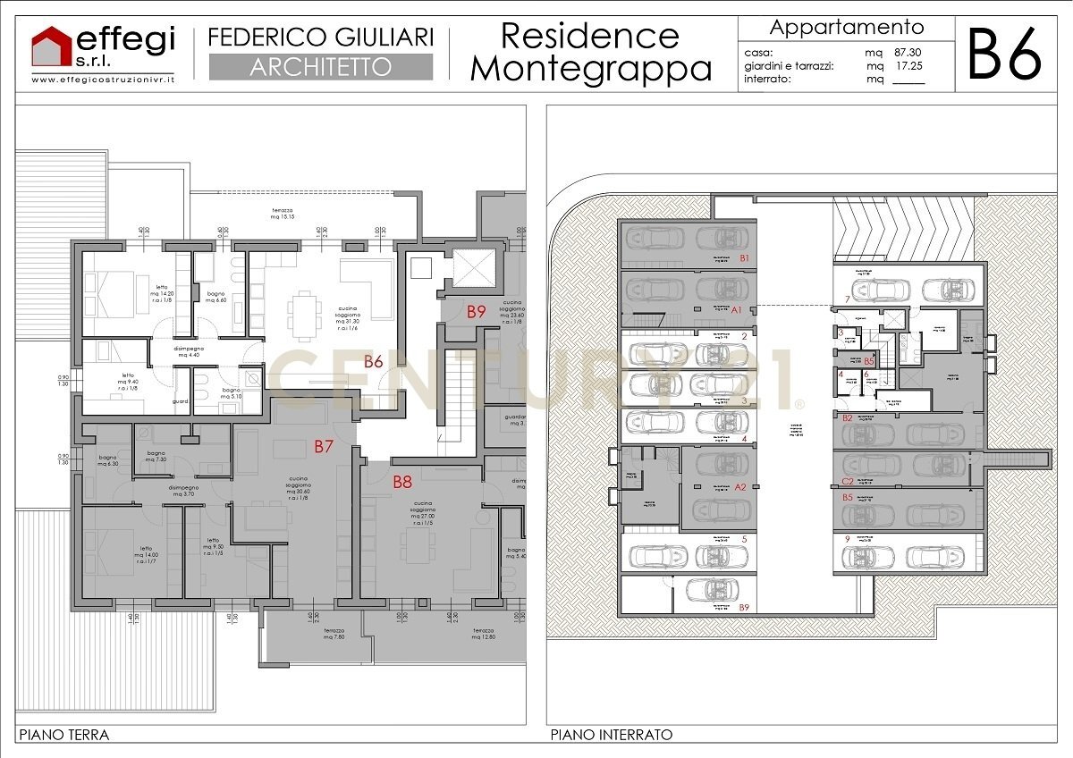 UNITA B6_page-0001.jpg - Three-room apartment Via Monte Grappa, Belfiore - floor plans 1