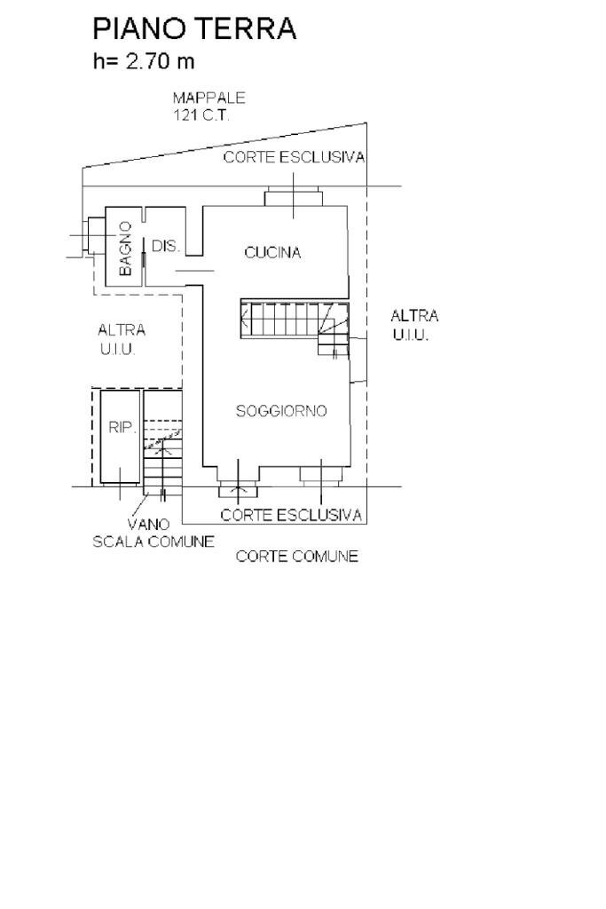 Casa semi indipendente Borgata trucetto, Coazze - planimetria 1