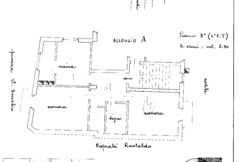 Trilocale Piazza sant'eusebio, Bianzè - planimetria 1