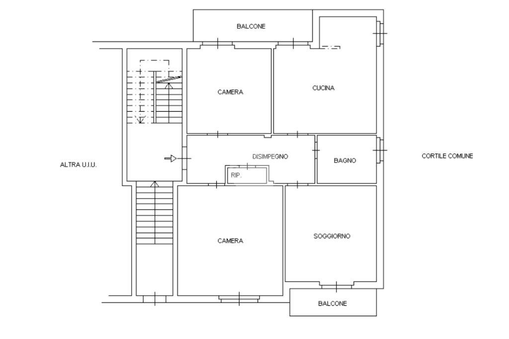 Four-room apartment Via Molino, None - floor plans 1