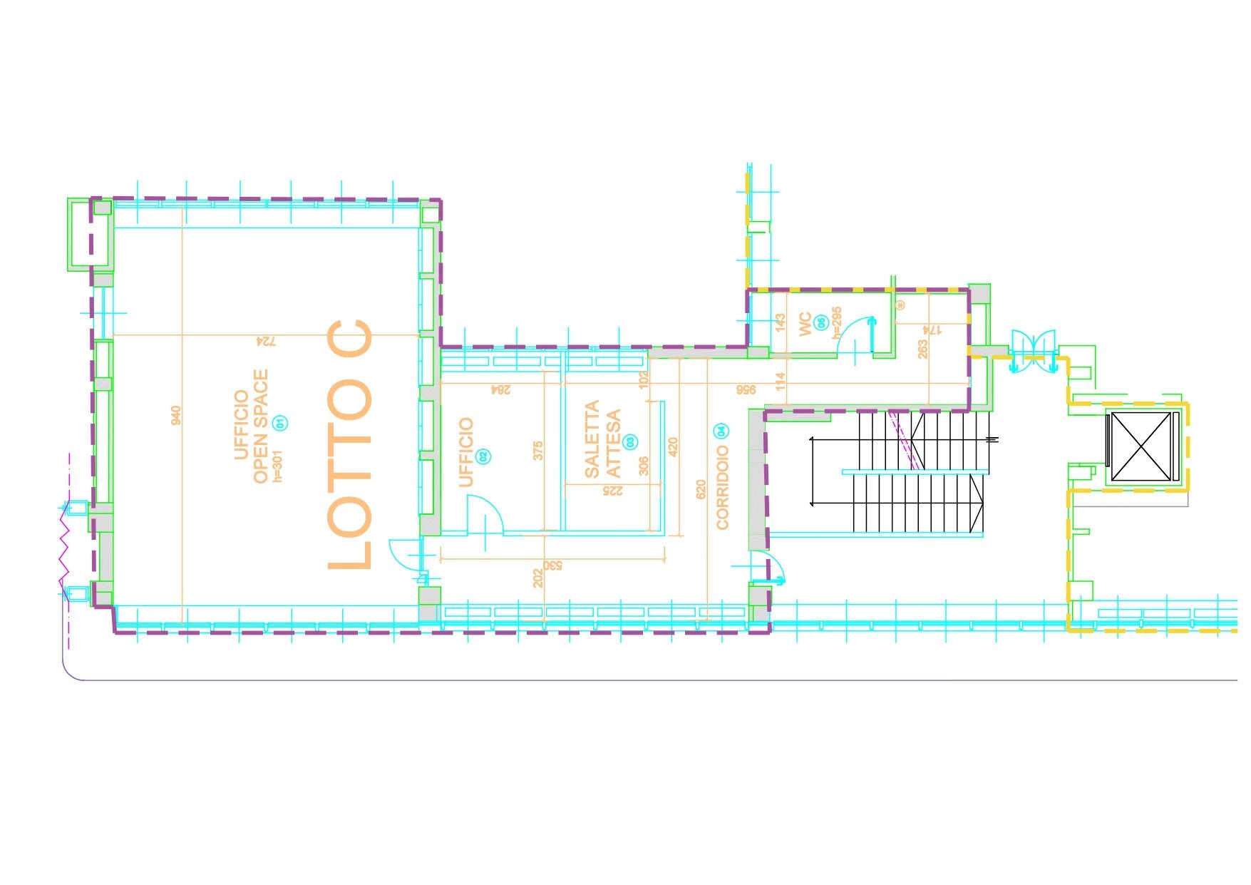 Planimetria - Commercial Premises corso Trieste, Moncalieri - floor plans 1