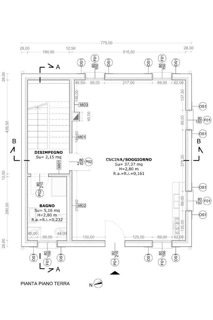 Villa Via E. de Amicis, Novi di Modena - floor plans 1