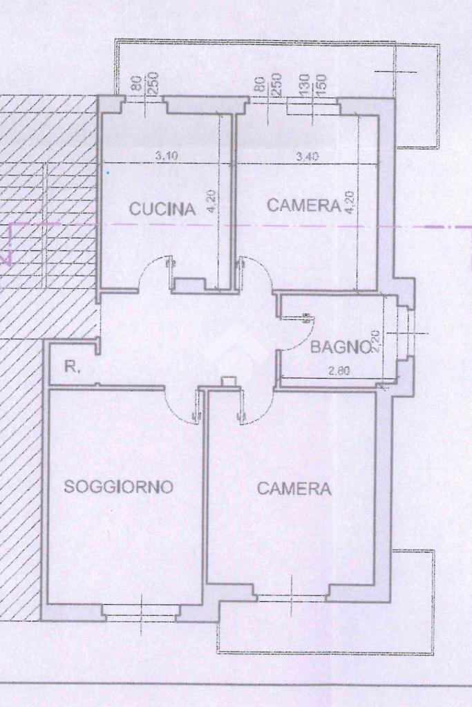 Four-room apartment Via Settimo, Leini - floor plans 1