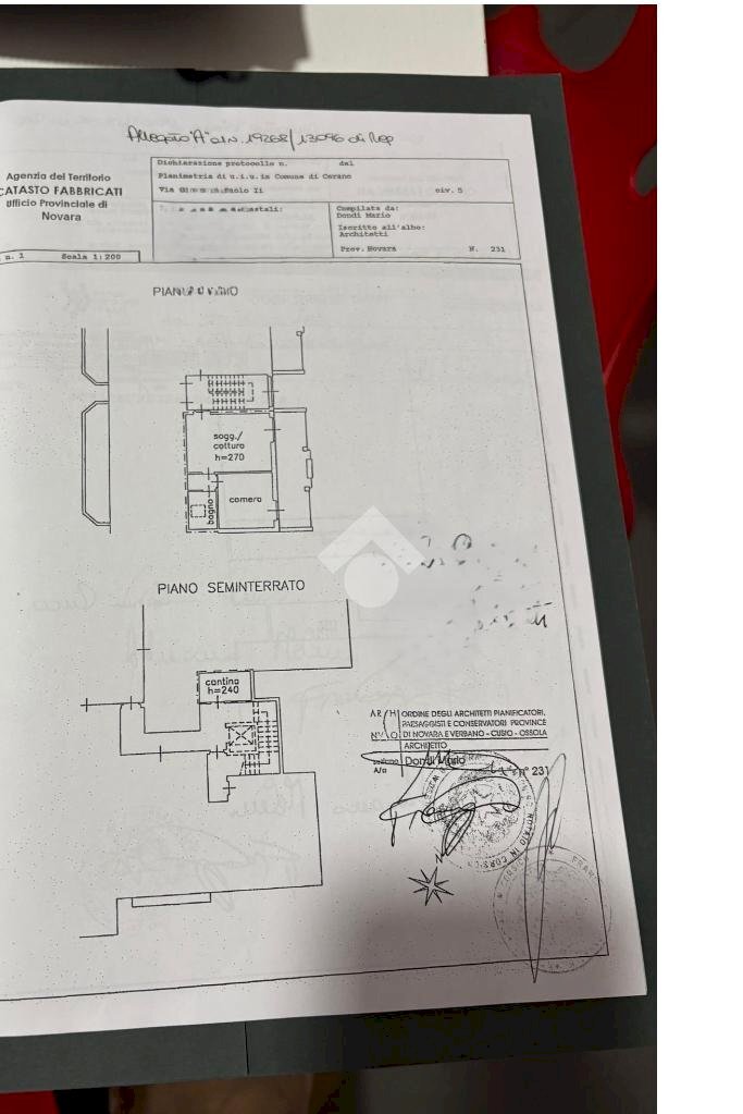 Bilocale Via Papa Giovanni Paolo II, Cerano - planimetria 1
