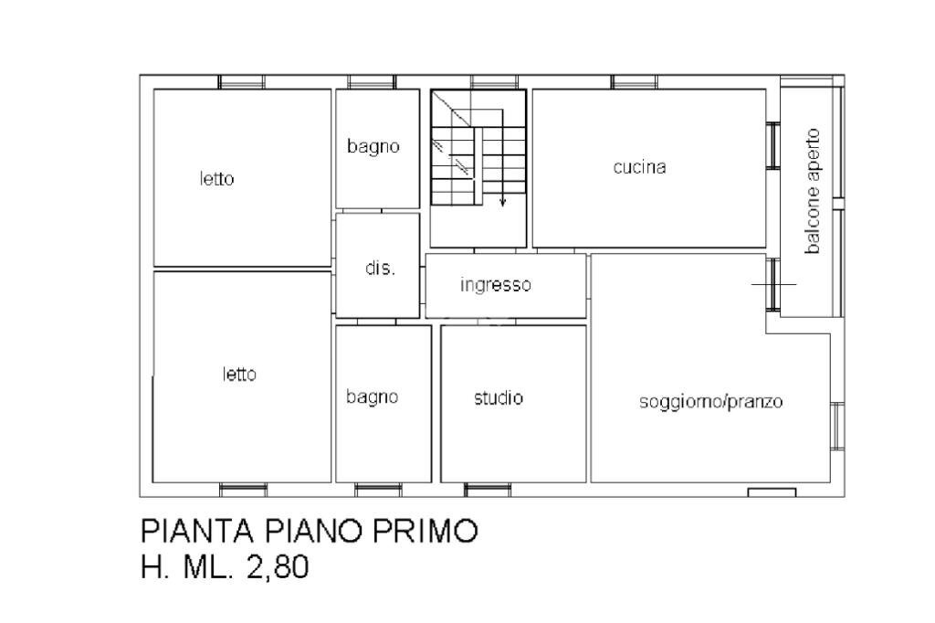 Villa Via Vittorio Bottego, Modena (zona Cognento) - planimetria 1