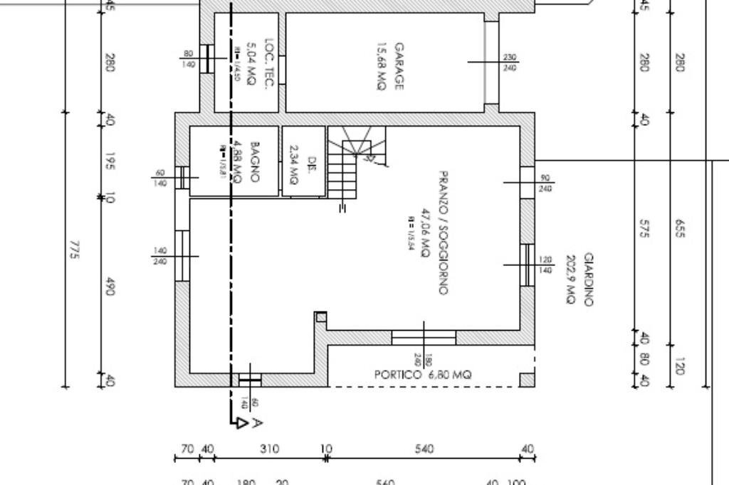 Porzione di casa Via Solimei, Castelfranco Emilia - planimetria 1