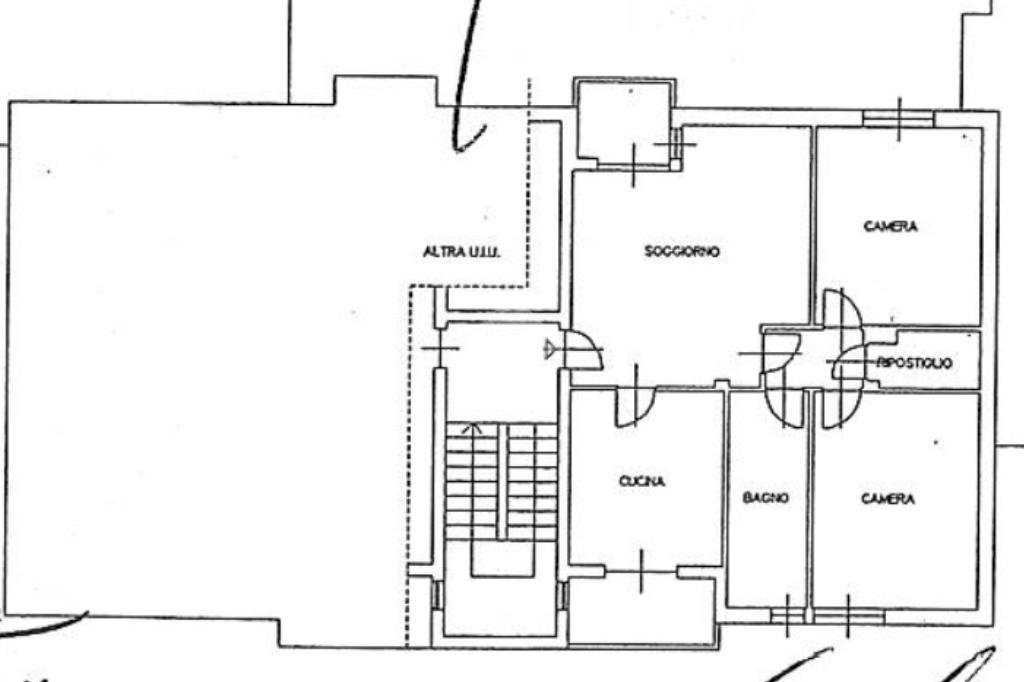 Trilocale Piazza M. Curie, Collecchio - planimetria 1