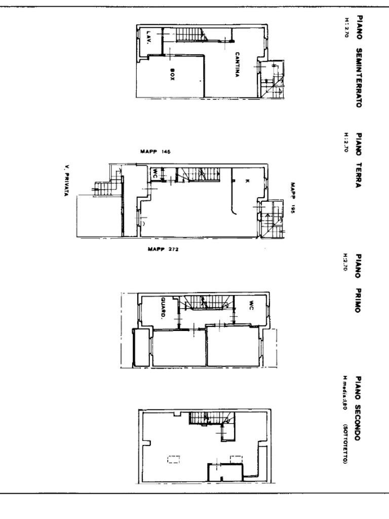 Terraced Villa Via Don Silvio Coira, Basiglio - floor plans 1