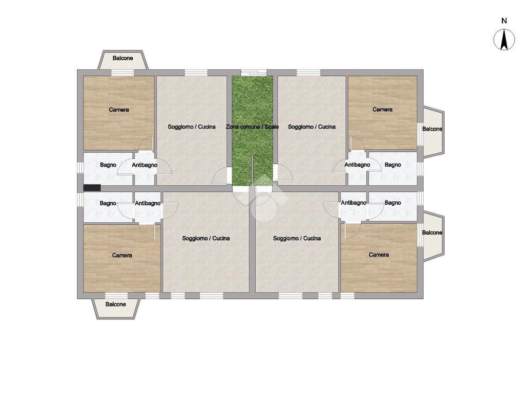 Two-room apartment Via Valle Anzasca, Milano (neighborhood Baggio) - floor plans 1