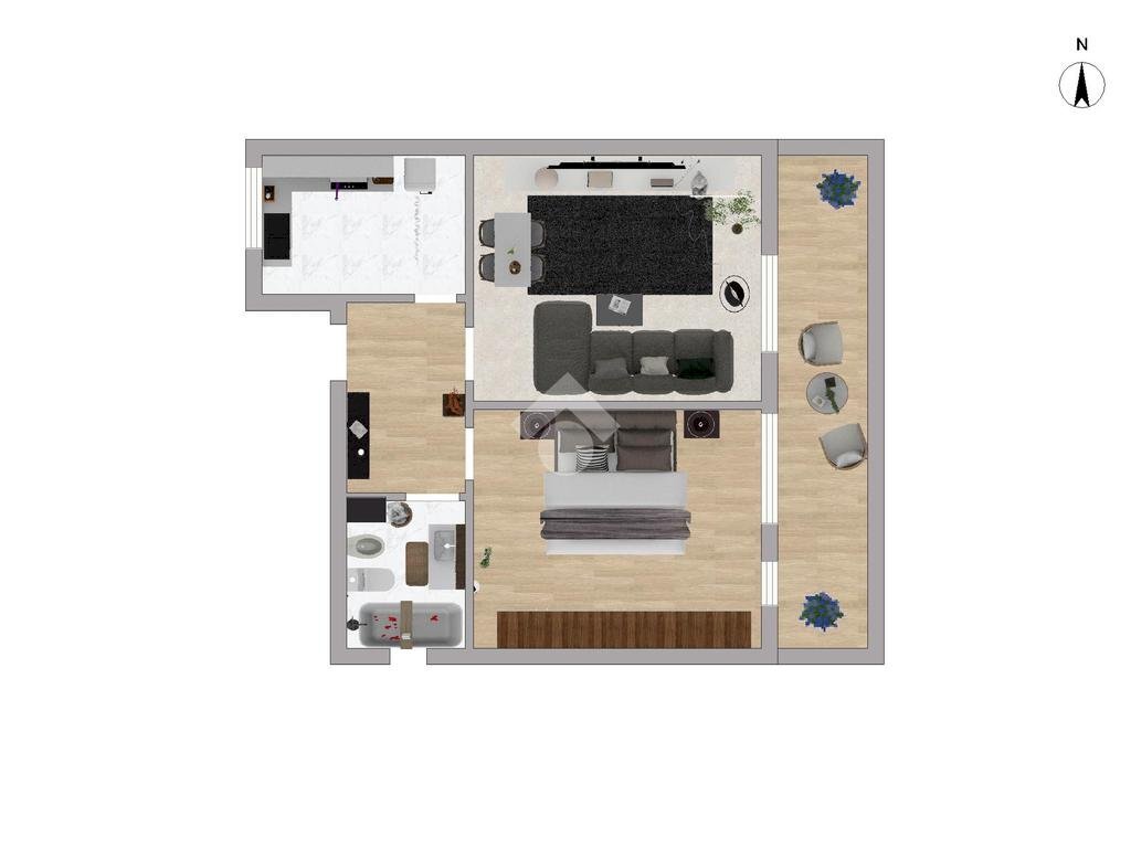 Bilocale Via Demonte, Milano (zona Niguarda) - planimetria 1