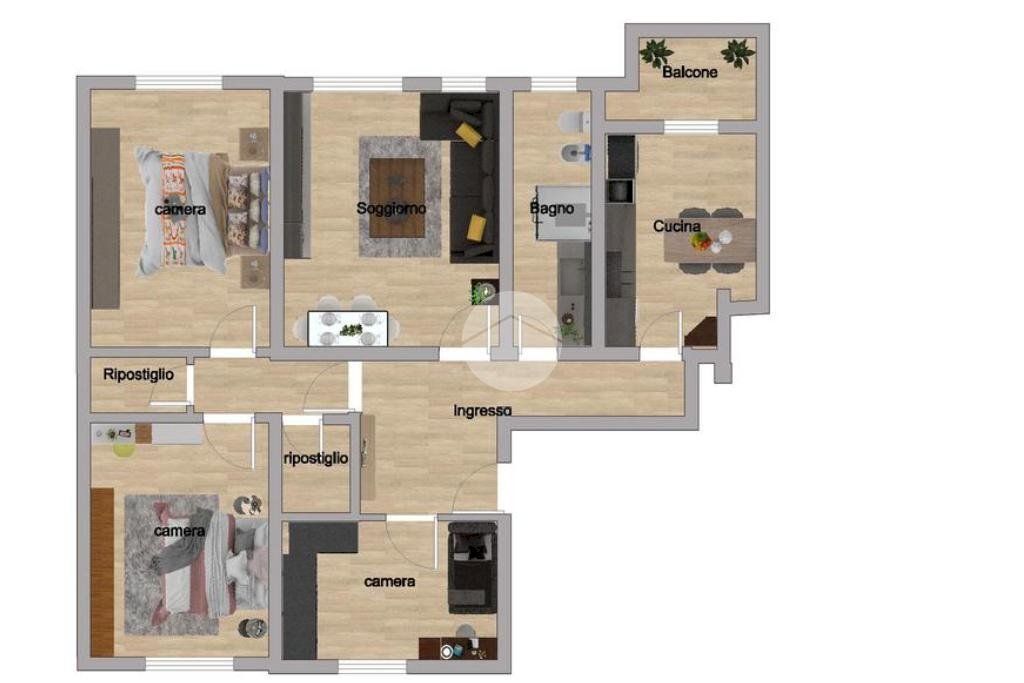 Quadrilocale Via Arturo Martini, Milano (zona Gratosoglio) - planimetria 1