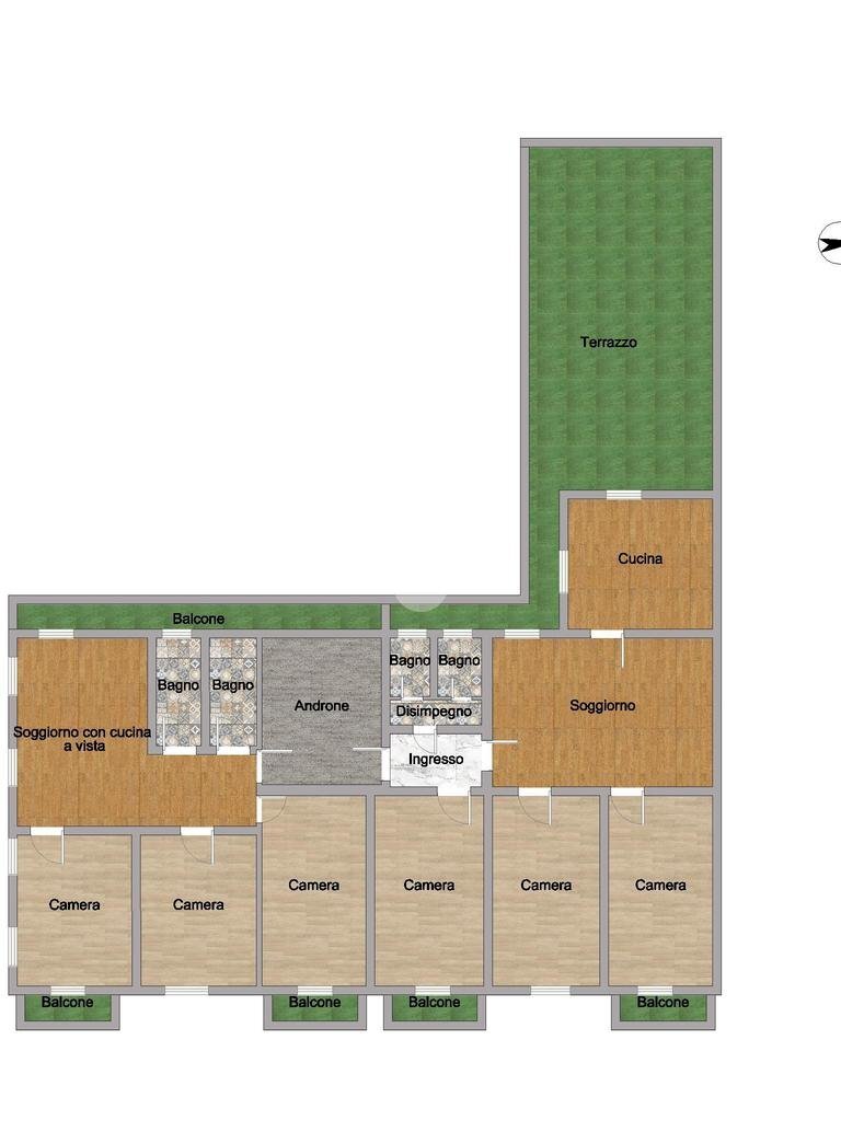 Appartamento Via Nizza, Torino (zona San Salvario) - planimetria 1