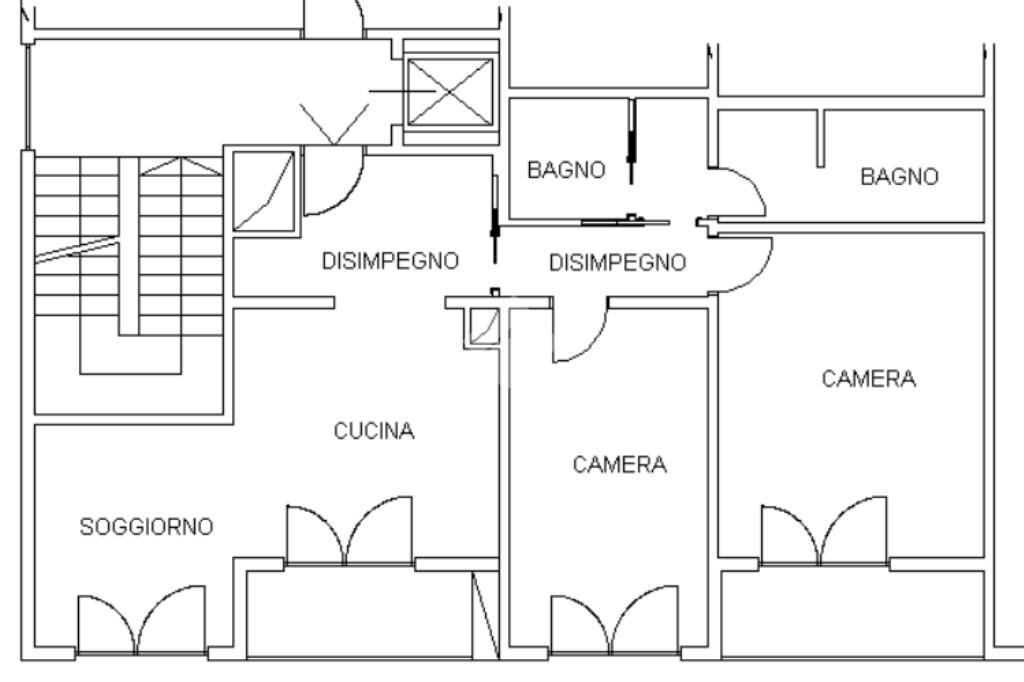 Four-room apartment Corso C. G. Allamano, Torino (neighborhood Santa Rita) - floor plans 1