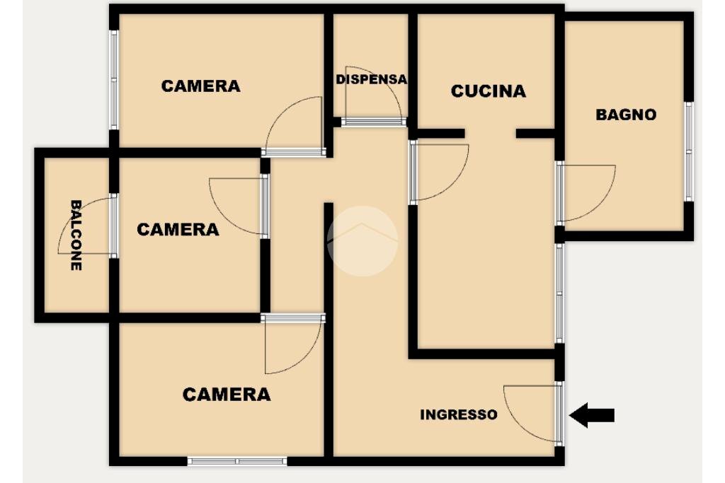 Apartment Piazza Errico Petrella, Genova (neighborhood Certosa) - floor plans 1