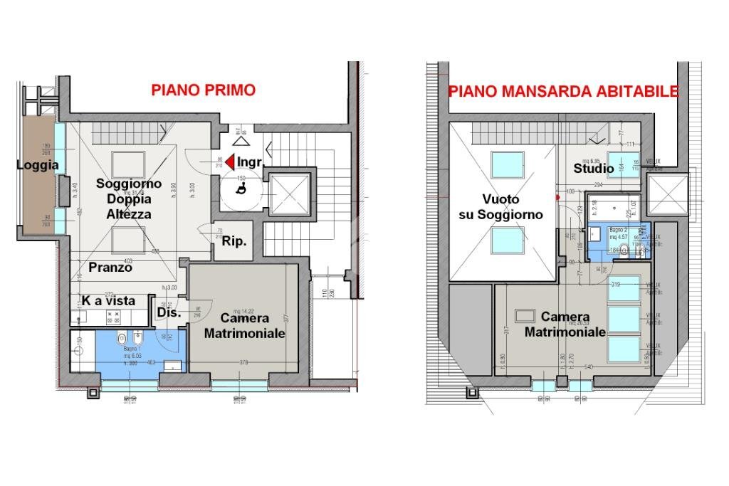 Four-room apartment Via Don Minzoni, Carugate - floor plans 1