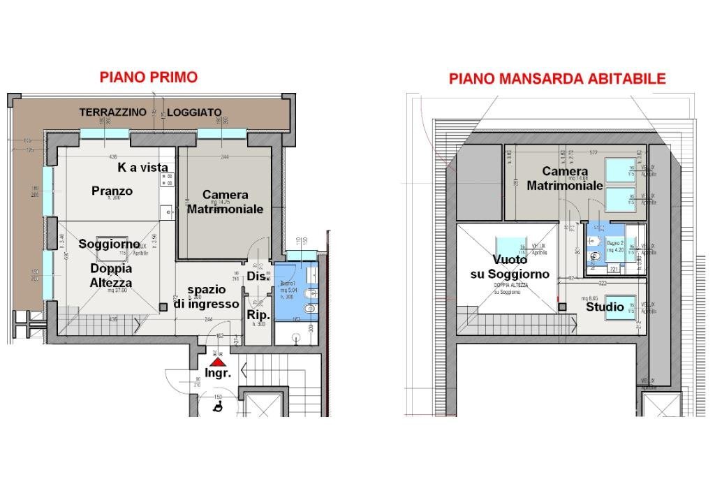 Four-room apartment Via Don Minzoni, Carugate - floor plans 1