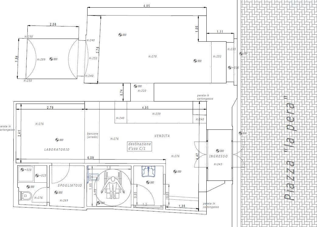 Foto 2 - Commercial Premises Pisa - floor plans 1
