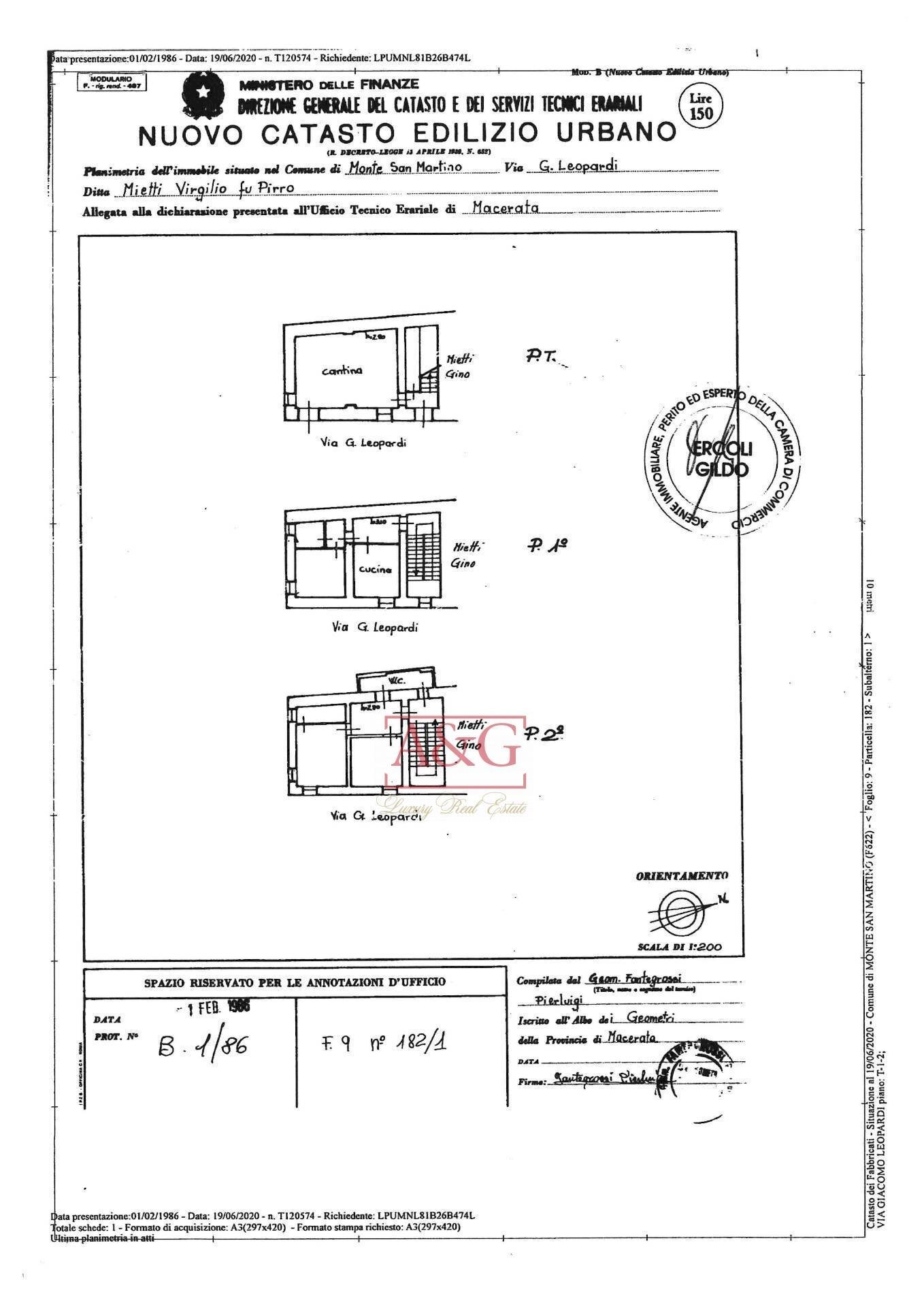 Foto 41 - Casa indipendente via Giacomo Leopardi
 
23, Monte San Martino - planimetria 1