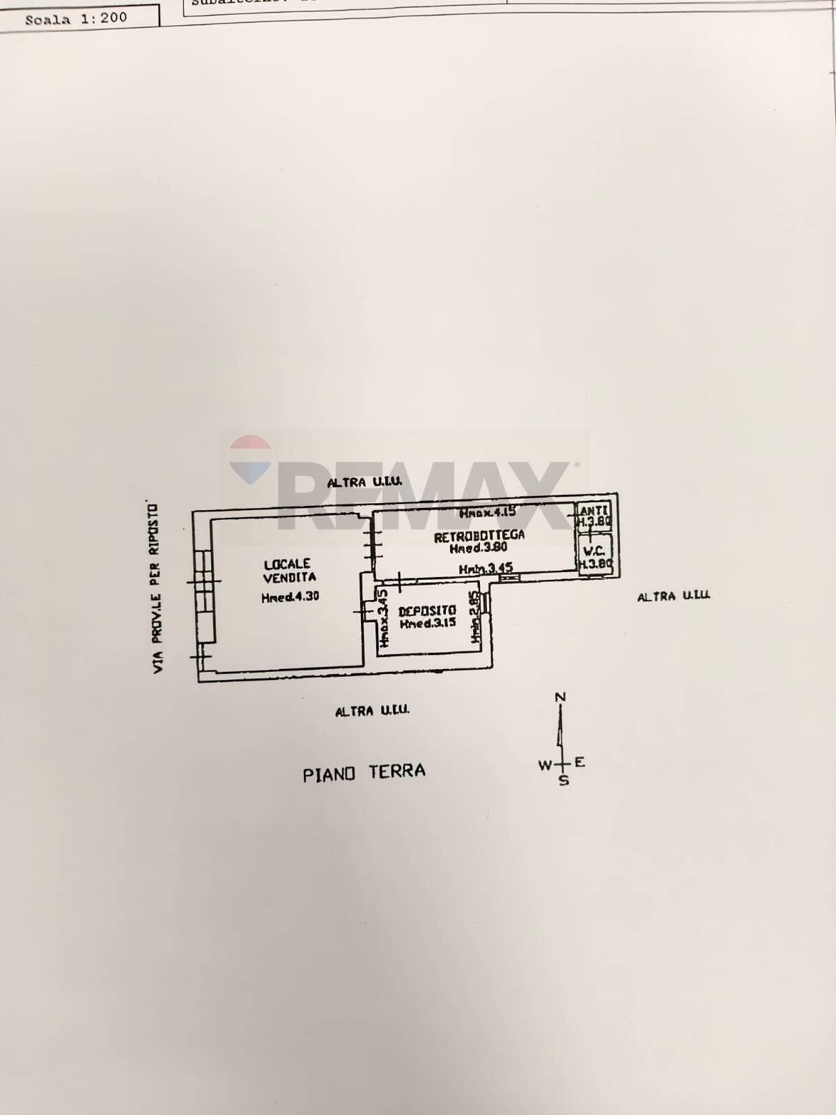Pianta 2D - Locale Commerciale Via Provinciale per Riposto
 
80, Acireale - planimetria 1