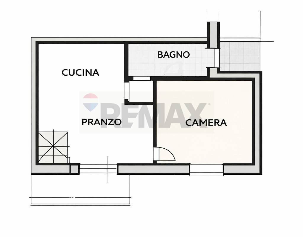 Pianta 2D - Trilocale Via Don Lazzeri
 
21, Viareggio - planimetria 1