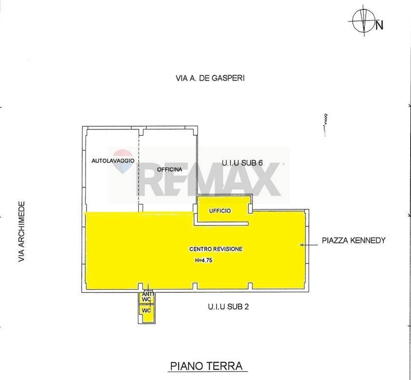 Pianta 2D - Locale Commerciale Piazza Kennedy, Zafferana Etnea - planimetria 1