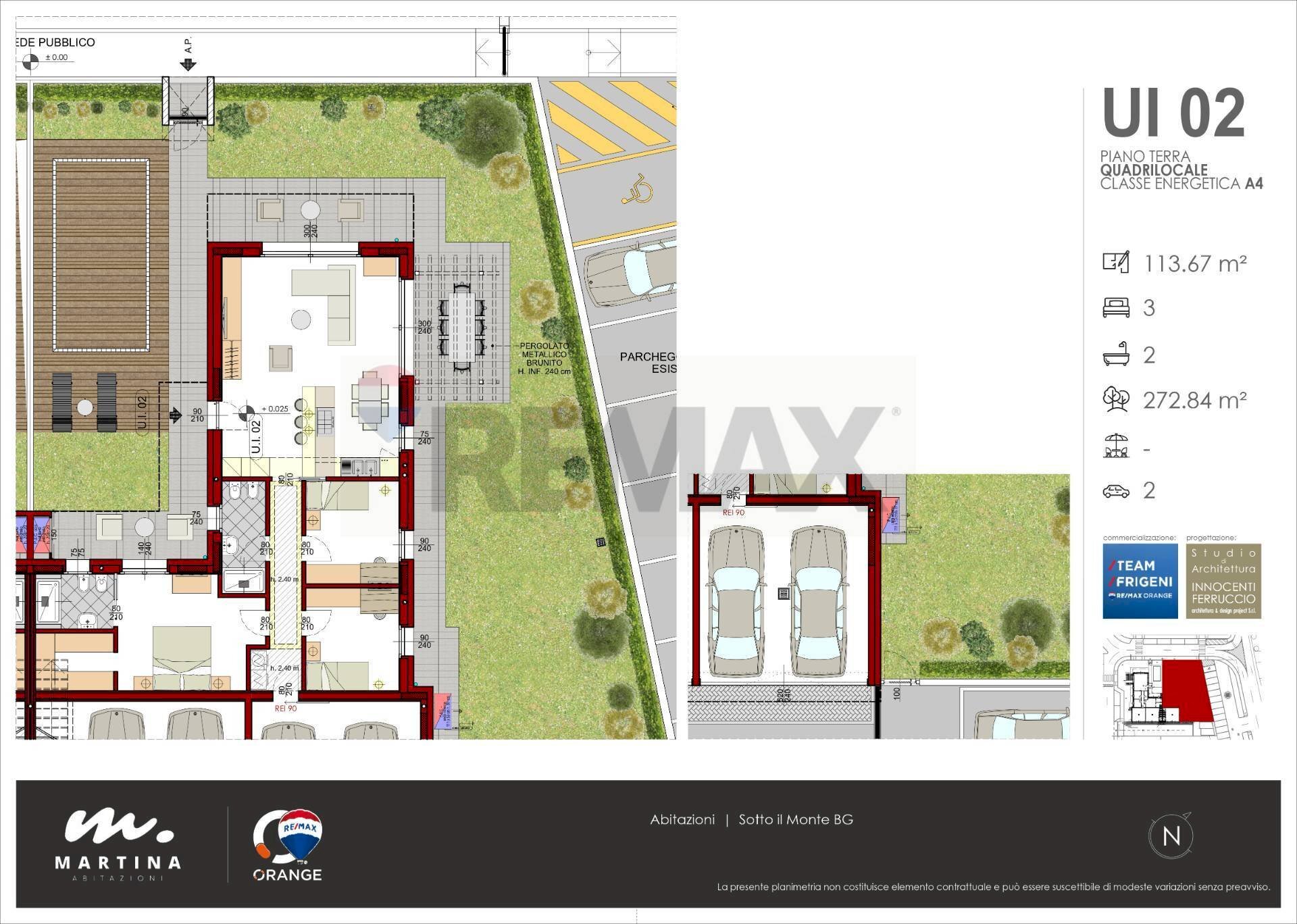 Pianta 2D - Quadrilocale Carvico - planimetria 1