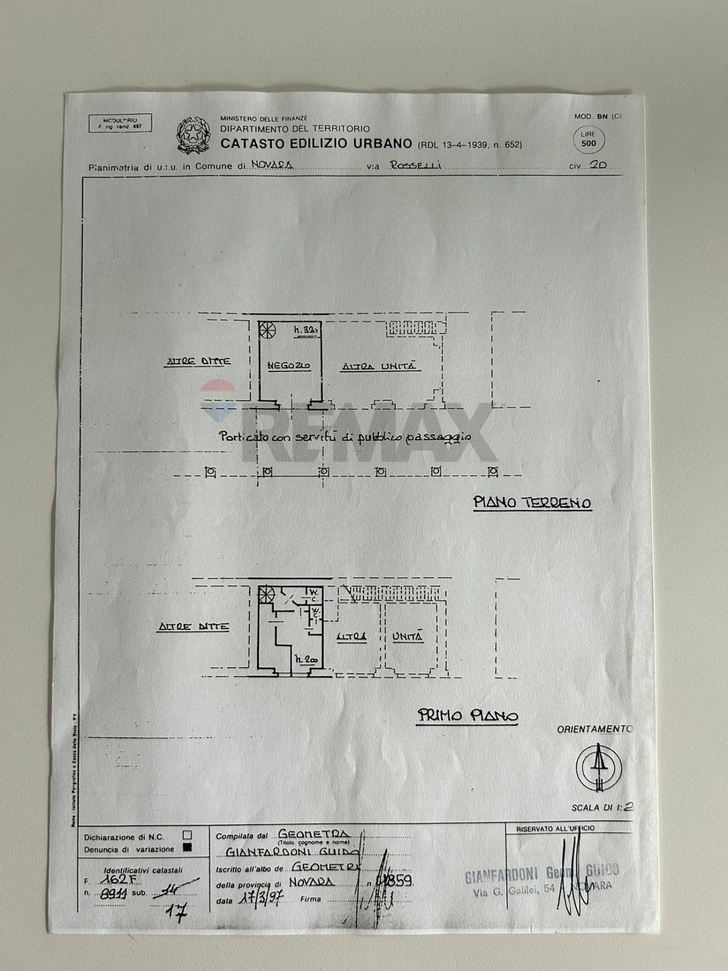 Pianta 2D - Locale Commerciale Via Fratelli Rosselli
 
20/A, Novara - planimetria 1