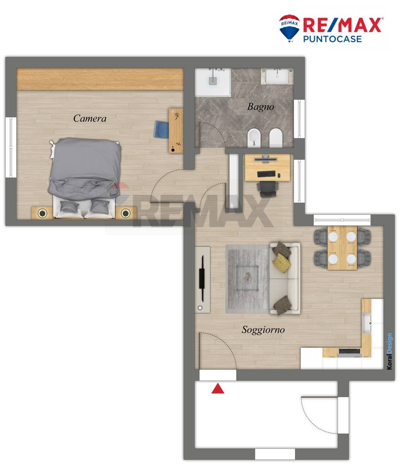Pianta 2D - Bilocale via donato Bramante
 
17, Padova - planimetria 1