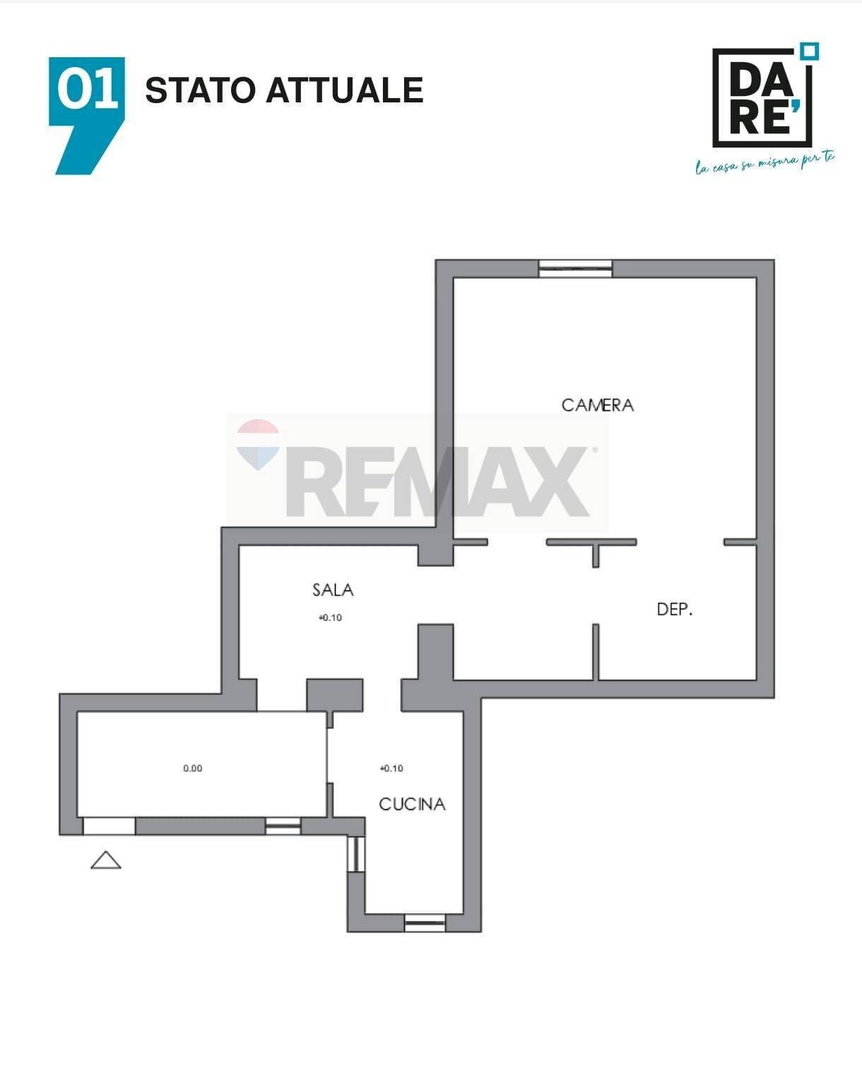 Pianta 2D - Two-room apartment Via Leonardo Bianchi
 
1, Napoli - floor plans 1