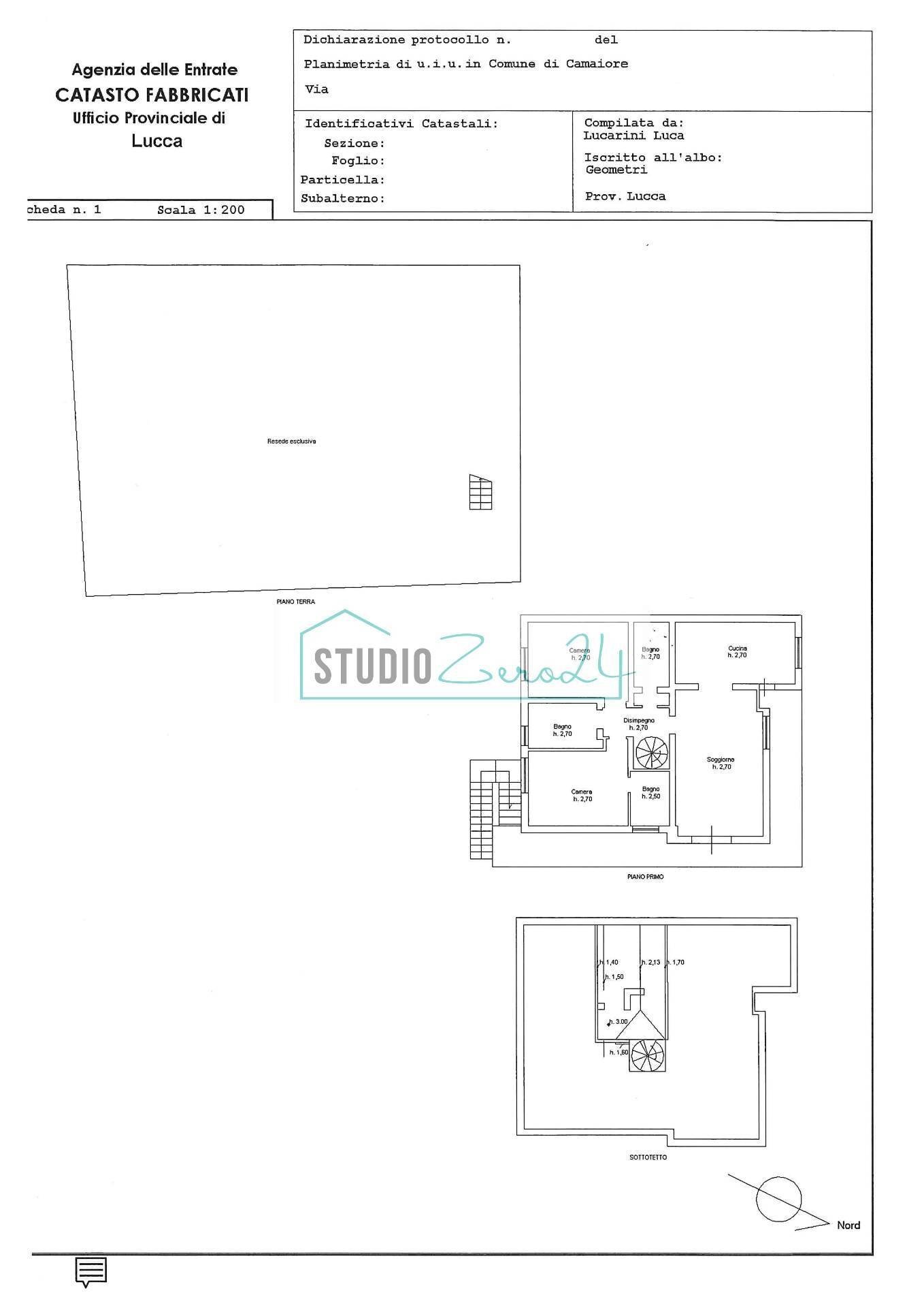 Foto 36 - Three-room apartment Via Mincio, Camaiore - floor plans 1