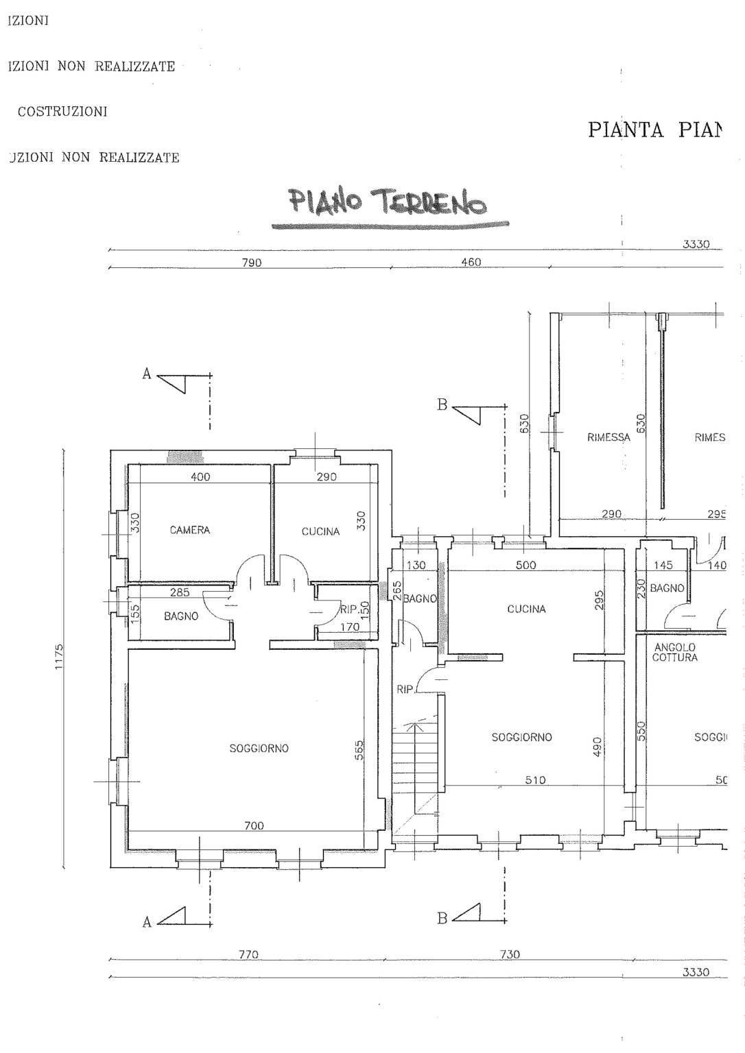 Rustico via Oriassolo, Arignano - planimetria 1