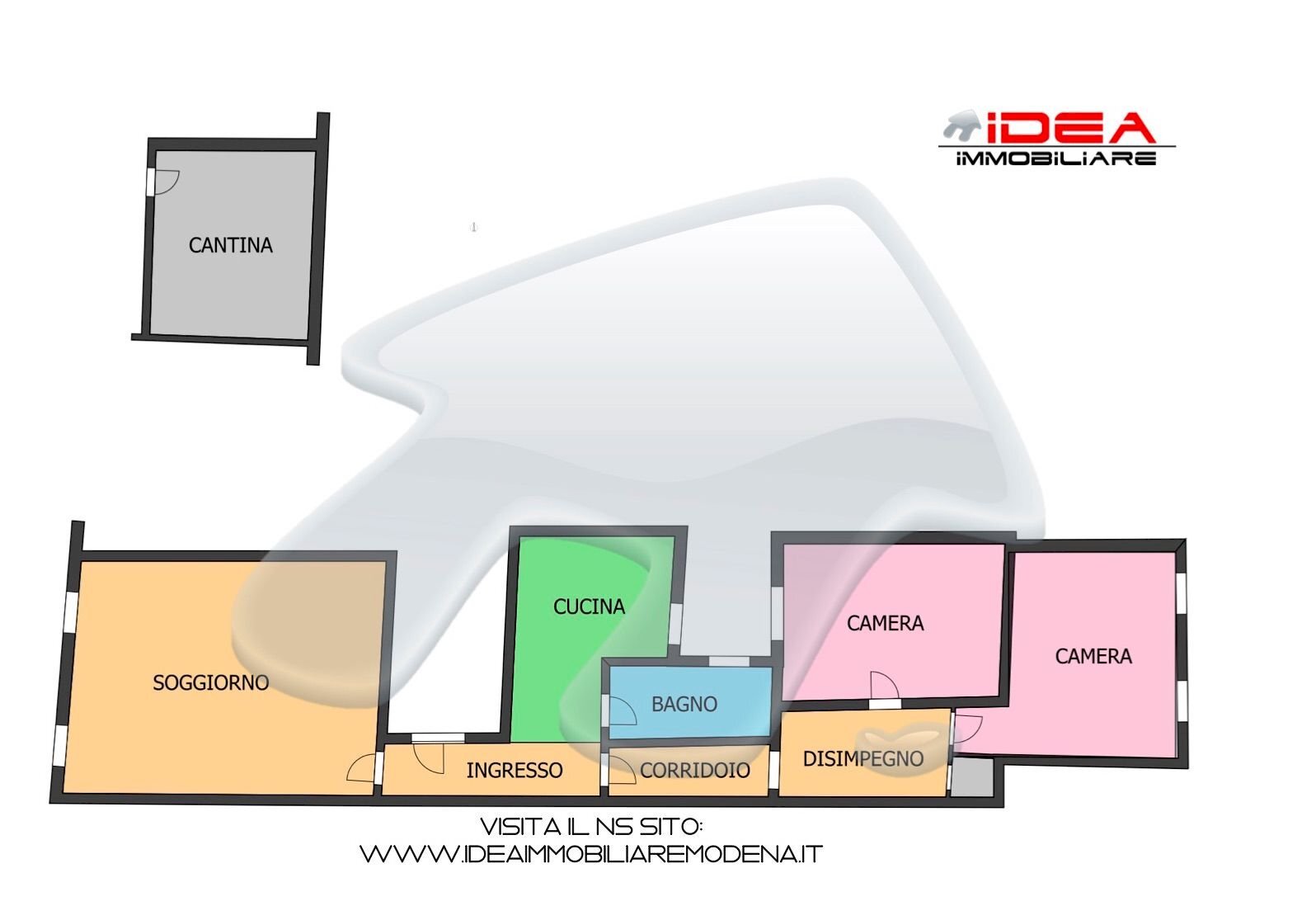 Appartamento Rua Pioppa, Modena (zona Centro Storico) - planimetria 1