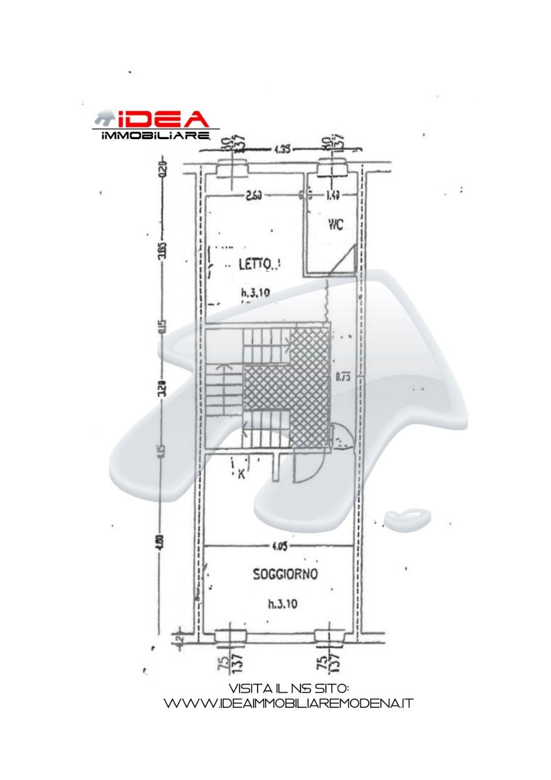 Bilocale via Tre Re, Modena (zona Centro Storico) - planimetria 1
