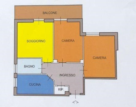 Three-room apartment via Giovanni Battista Falda, Roma - floor plans 1