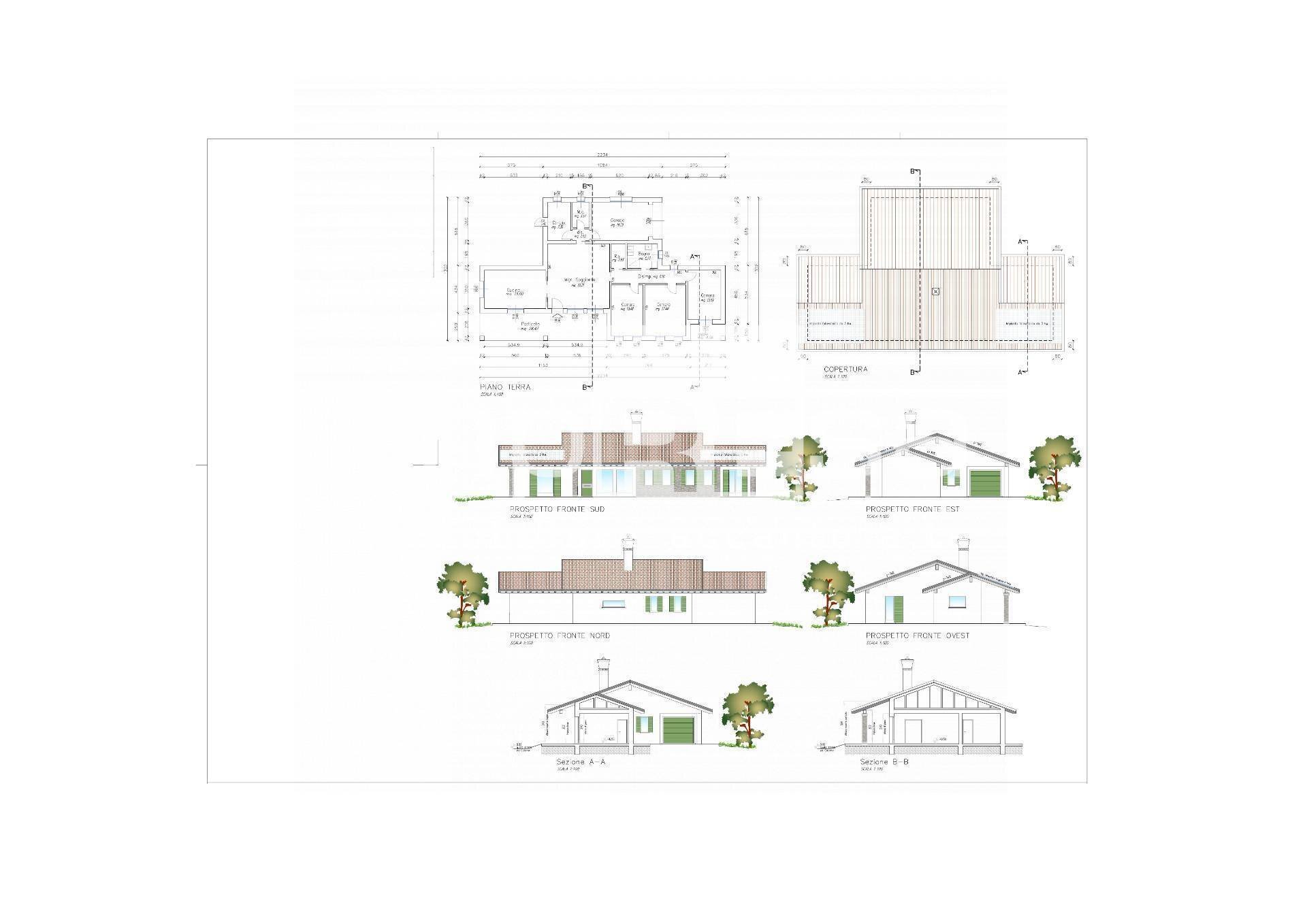 Foto 17 - Villa Via Pantiera, Roncade - planimetria 1