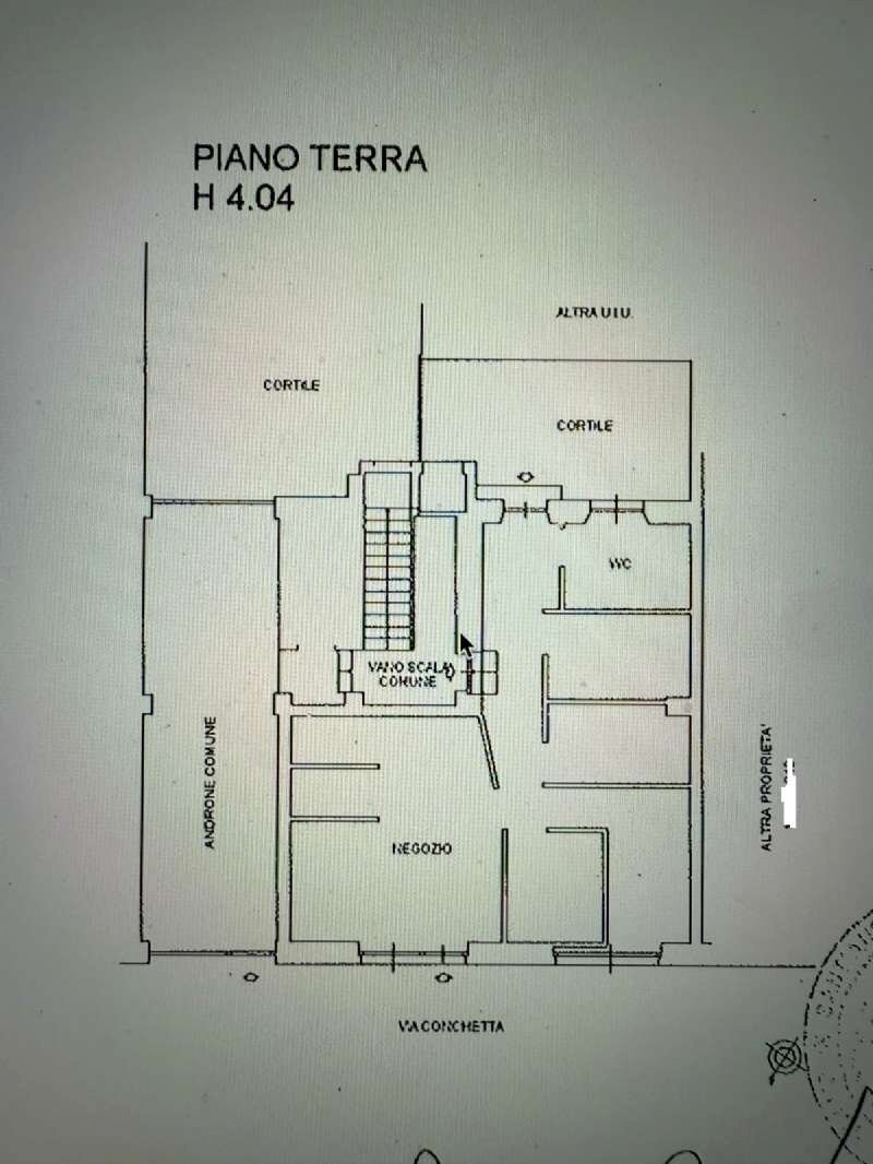 plan conchetta 19 piano terra - Shop viale Liguria, Milano - floor plans 1