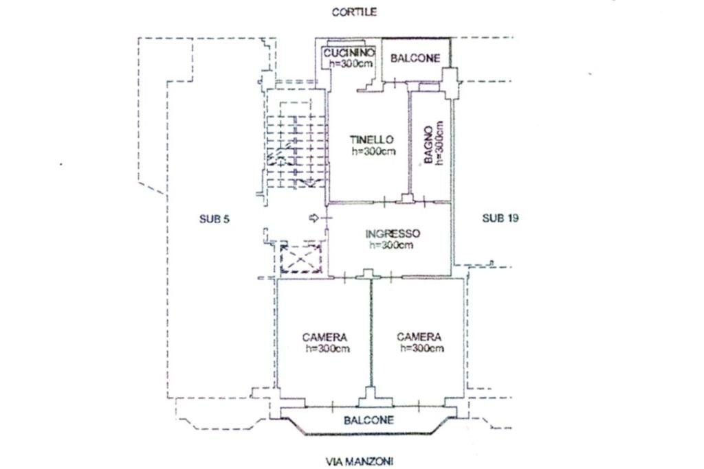 Trilocale Via A. Manzoni, Collegno - planimetria 1
