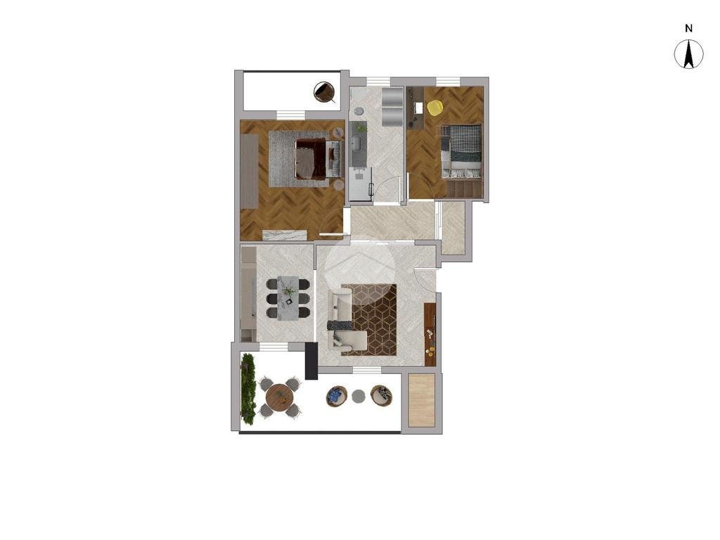 Quadrilocale Via D. Alighieri, Nichelino - planimetria 1